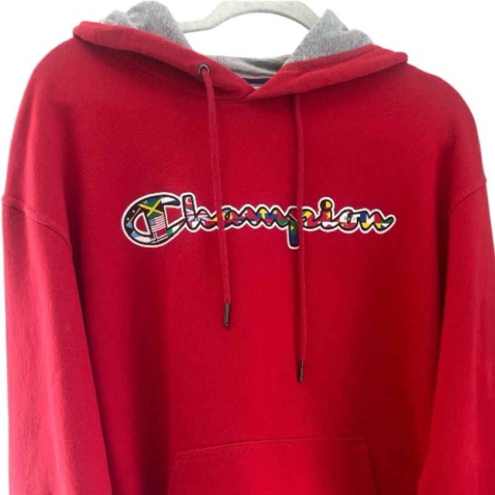 Flags of the World Champion‎ Hoodie Sweatshirt Red size large - Picture 2 of 12